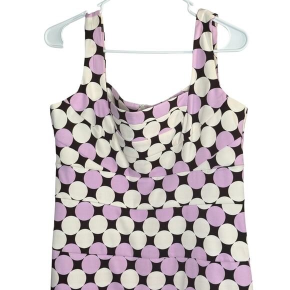 ⭐ 🔥 50% OFF SALE — FINAL PRICESangria Purple Polka Dot Sheath Dress Size 12 - Picture 3 of 9